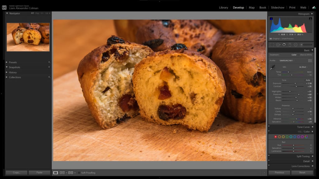 Lightroom Classic with the toolbar showing