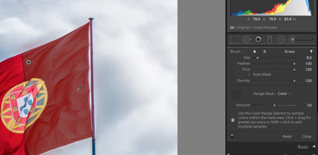 Using a range mask in Lightroom Classic