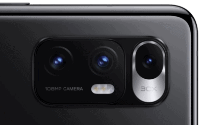 The Xiaomi MI MIX Fold camera array.